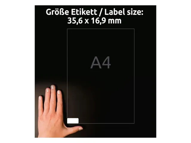 Etiquette ILC Avery 35,6x16,9mm blanche NP 25 feuilles 80 etiquettes p