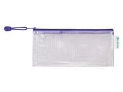 Opbergtas Tarifold met rits 250x115mm PVC blauw
