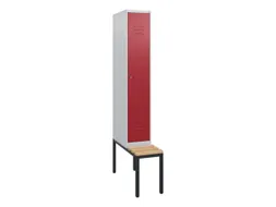 locker met bank,HxBxD 1950x300x815mm,1vak,vak B 300mm,cil.-slot