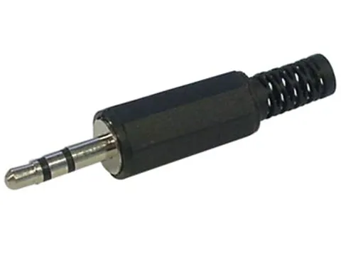 Mannelijke 3.5mm Stereo Jack - Plastic - Zwart