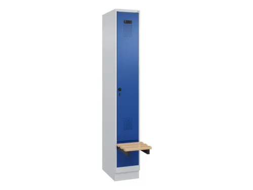 locker met bank,HxBxD 1950x300x815mm,1vak,vak B 300mm,draaigrendel