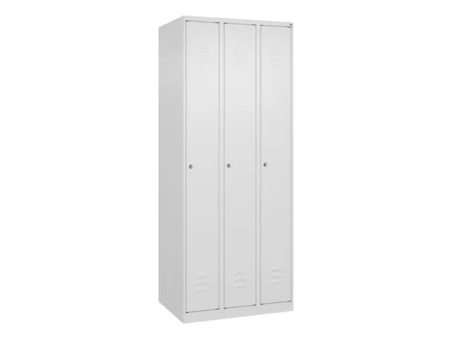 locker,HxBxD 1850x750x500mm,3vak,vak B 250mm,cil.-slot,staand op vloer