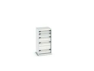 ladekast HxBxD 1000x525x525mm 5laden romp RAL7035 front RAL7035 - 7