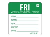 Vogue Oplosbare Colorcode Etiket Label Vrijdag 250 Stuks