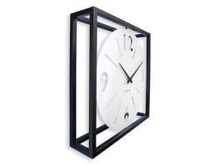 Tafel/wandklok NeXtime Time Frame 40x40cm wit metaal - 2