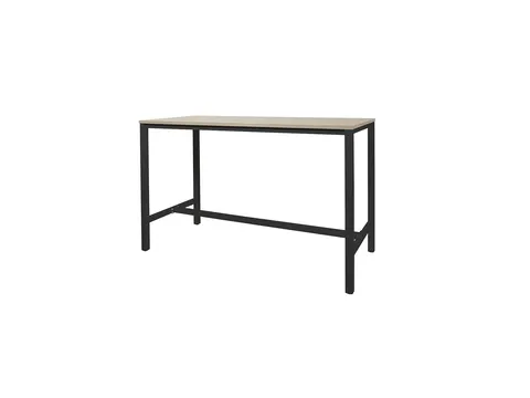 Domino Basic Statafel 160x80x110cm Lindberg Eiken Onderstel Zwart