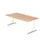 In hoogte verstelbaar bureau,HxBxD 680-850x2000x1000mm,blad eiken