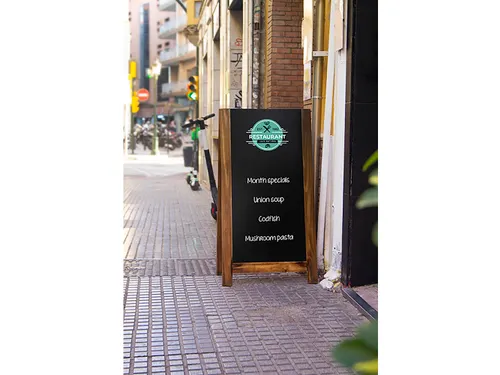 Krijtstoepbord Natura Antiek 59x116cm Dubbelzijdig