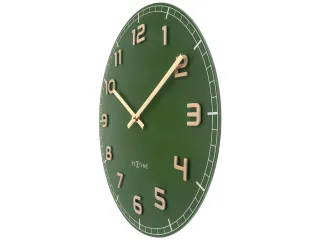 Wandklok Nextime dia 40cm Groen glas/Aluminium Classy Medium - 4