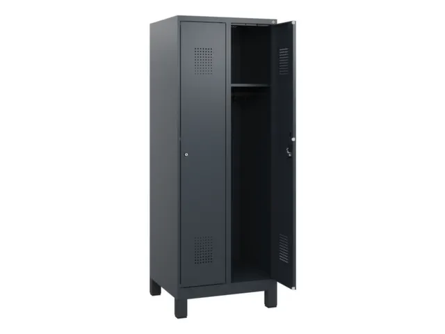 schoollocker,HxBxD 1630x600x500mm,2vak,vak B 300mm,cil.-slot,voeten