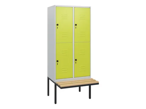 Dubbeldekse dekenkist,HxBxD 1950x800x815mm,2x2vak.,vak B 400mm