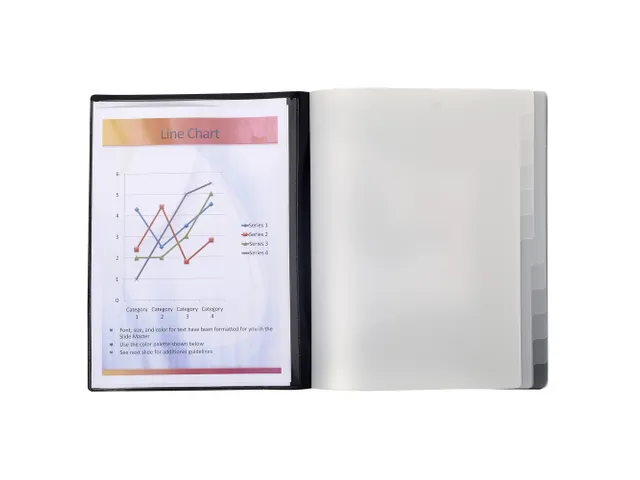 Sorteermap PP vensters 12 vak zwart