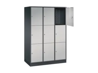 grootvolume-lockersysteem,HxBxD 1950x1220x600mm,3x3vakken,cil.-slot - 1
