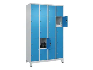 lockerkast,HxBxD 1950x1200x500mm,4x5vakken,vak B 300mm,cil.-slot - 1