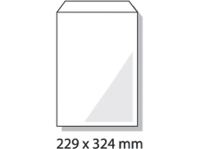 Envelop Hermes Akte C4 229x324mm Wit Gegomd doos à 250 stuks