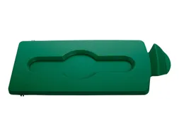 Deksel Rubbermaid Slim Jim Recyclestation gesloten groen