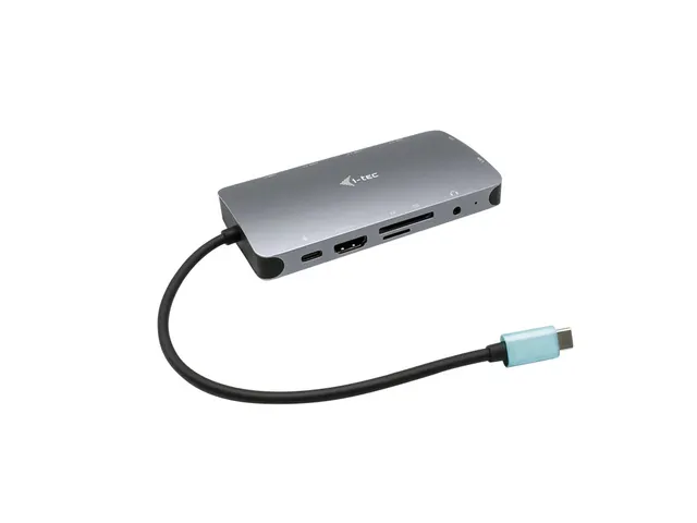 USB-C Metal Nano Dock HDMI/VGA with LAN + Charger 100W
