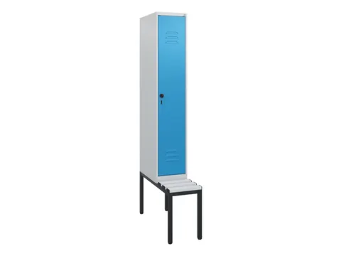 Armoire vestiaire avec banc HxlxP 1950x300x815mm 1compart.