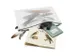 etui B4 PVC-vrij transparant met groene rits