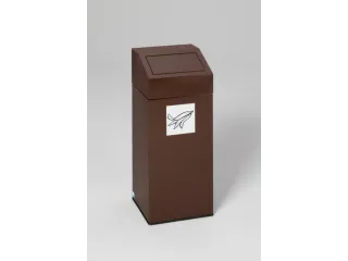 Afvalverzamelaar 45 liter HxBxD 790x320x320mm sticker restafval Grijs - 2