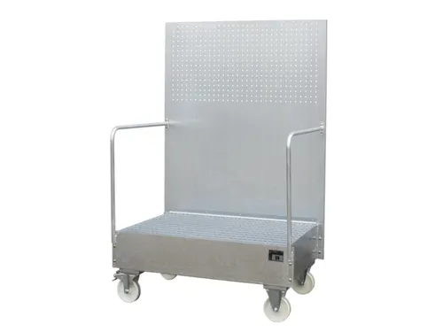 Verrijdbare Opvangbak,V. 2X200L Vat,Opvangvol. 215L