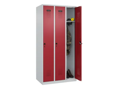 locker,HxBxD 1850x900x500mm,3vak,vak B 300mm,draaigrendel