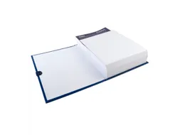 Map uitrekbare rug balacronkaft en Klittenband Donkerblauw 24x32cm A4