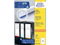 Rugetiket Avery breed 61x192mm zelfklevend wit