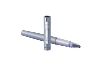 Rollerpen Parker Vector XL Silver-Blue CT finish medium blister - 4