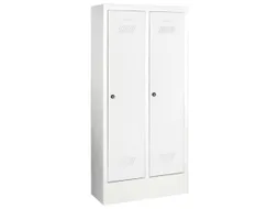 lockerkast v. kinderen,HxBxD 1300x530x300mm,2vak,RAL7035,front RAL3000