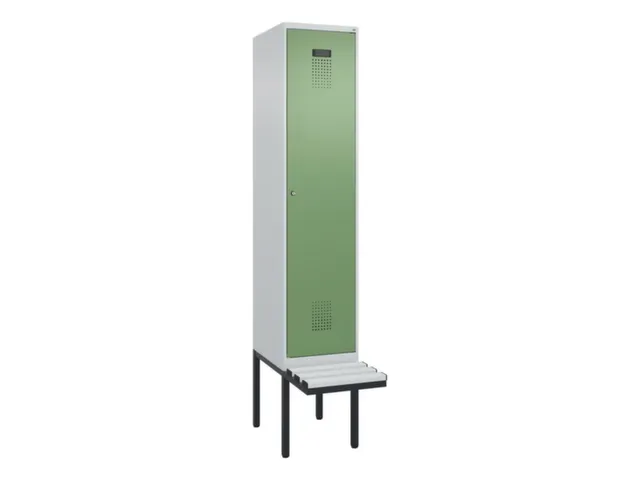 locker met bank,voor scheiding van kleding,HxBxD 2120x400x815mm,1vak