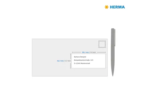 HERMA 9538 Weervast Outdoor folie-etiket A4 99,1x42,3mm Wit 480 stuks