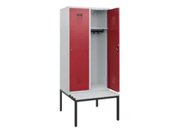 locker met bank,HxBxD 1950x800x815mm,2vak,vak B 400mm,cilinderslot