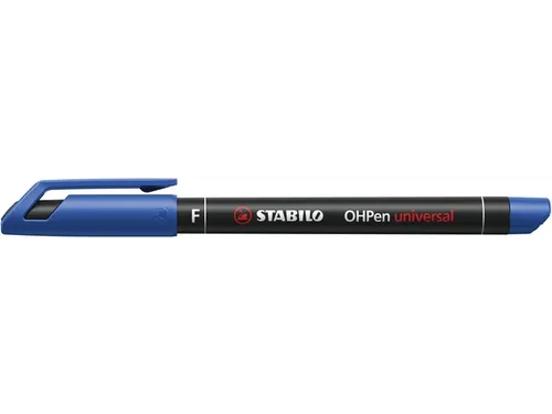 Viltstift STABILO OHpen 842/41 permanent rond fijn blauw