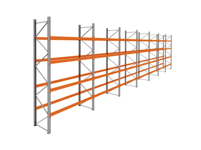 palletstelling,basis+6xaanbouw,HxBxD 4620x19700x1100mm,vakl. 3000kg