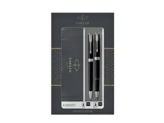 Balpen en Rollerpen Parker Sonnet black lacquer CT medium