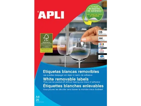 Apli Afneembare Witte Etiketten 35.6x16.9mm