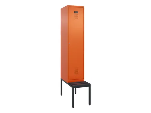 locker met bank,HxBxD 2120x400x815mm,1vak,vak B 400mm,cilinderslot