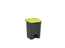 pedaalemmer,1x45l,HxBxD 600x398x410mm,romp PP grijs,deksel PP geel