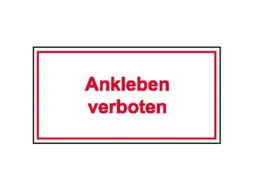 aanwijzingsbord,Aanplakken verboden,PVC,rood/wit,om te verlijmen