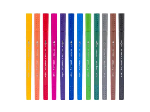 Duotip Bruynzeel Expression fineliner en brushpen assorti 12 stuks