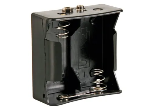 Batterijhouder Voor 2 x D-Cell (Voor Batterijclips)