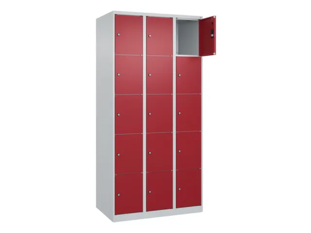 lockerkast,HxBxD 1850x900x500mm,3x5vakken,vak B 300mm,cil.-slot