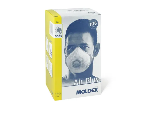 Moldex stofmasker Air Plus FFP3 NR Ventex Klima-ventiel 5 Stuks
