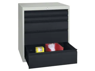 ladekast HxBxD 800x715x600mm 5laden slot RAL7035 front RAL7016 - 2