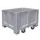 Stapelcontainer Pe 760x1200x1000mm 610 liter 4 Zwenkwielen Antraciet
