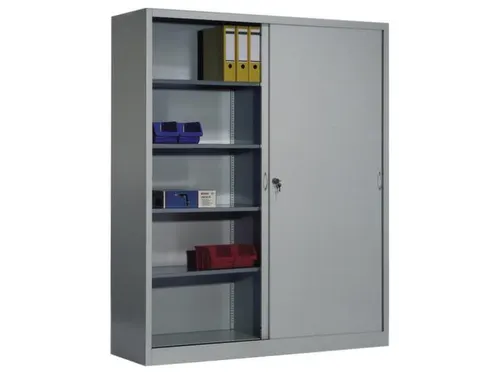 schuifdeurkast,HxBxD 1950x1600x500mm,romp RAL7035,front RAL7035