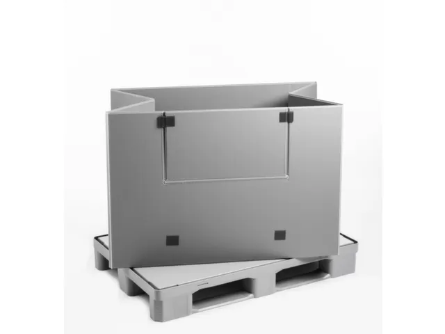 Vouwbare Palletbox Pp/pe Hxlxb 940X1200X1000Mm 850L 3Sledepoten