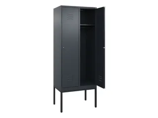 locker,HxBxD 2120x800x500mm,2vak,vak B 400mm,cil.-slot,voetonderstel - 2
