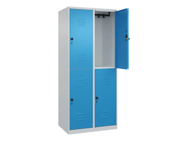 dubbeldekse locker,HxBxD 1850x800x500mm,2x2vak.,vak B 400mm